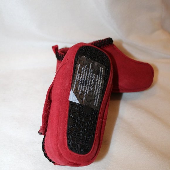 NIB UGG TASMAN RED SUEDE SHEARLING INFANT BOOTS BOOTIES - Picture 6 of 6